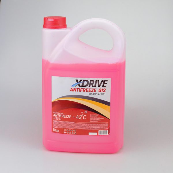 антифриз 5 литров X-DRIVE Antifreeze G12 5кг