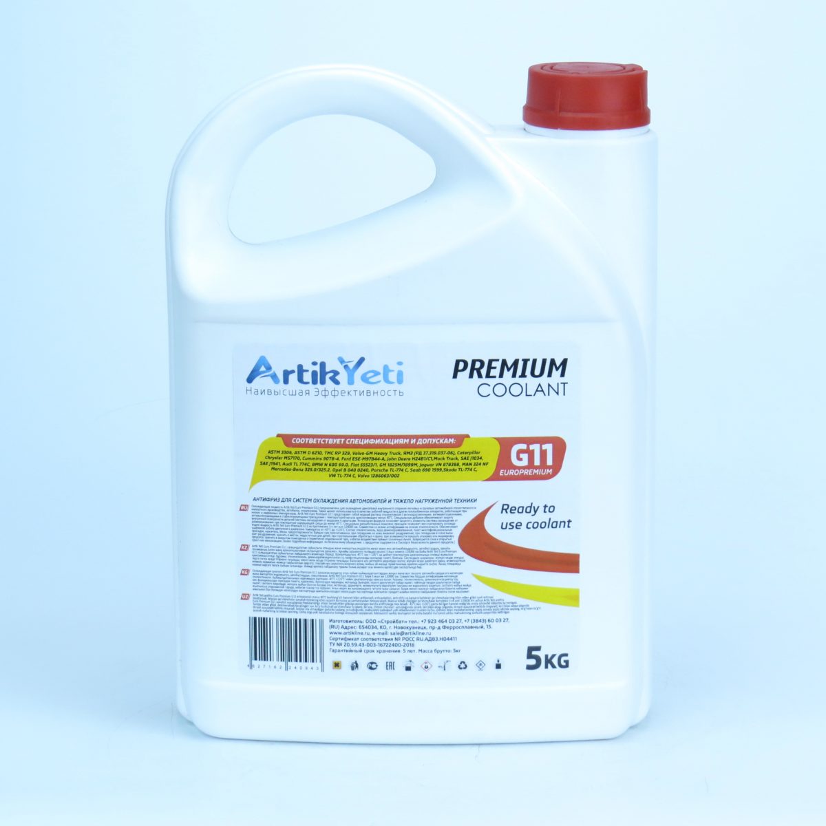 ArtikYeti Antifreeze Euro Premium G11 красный 5кг