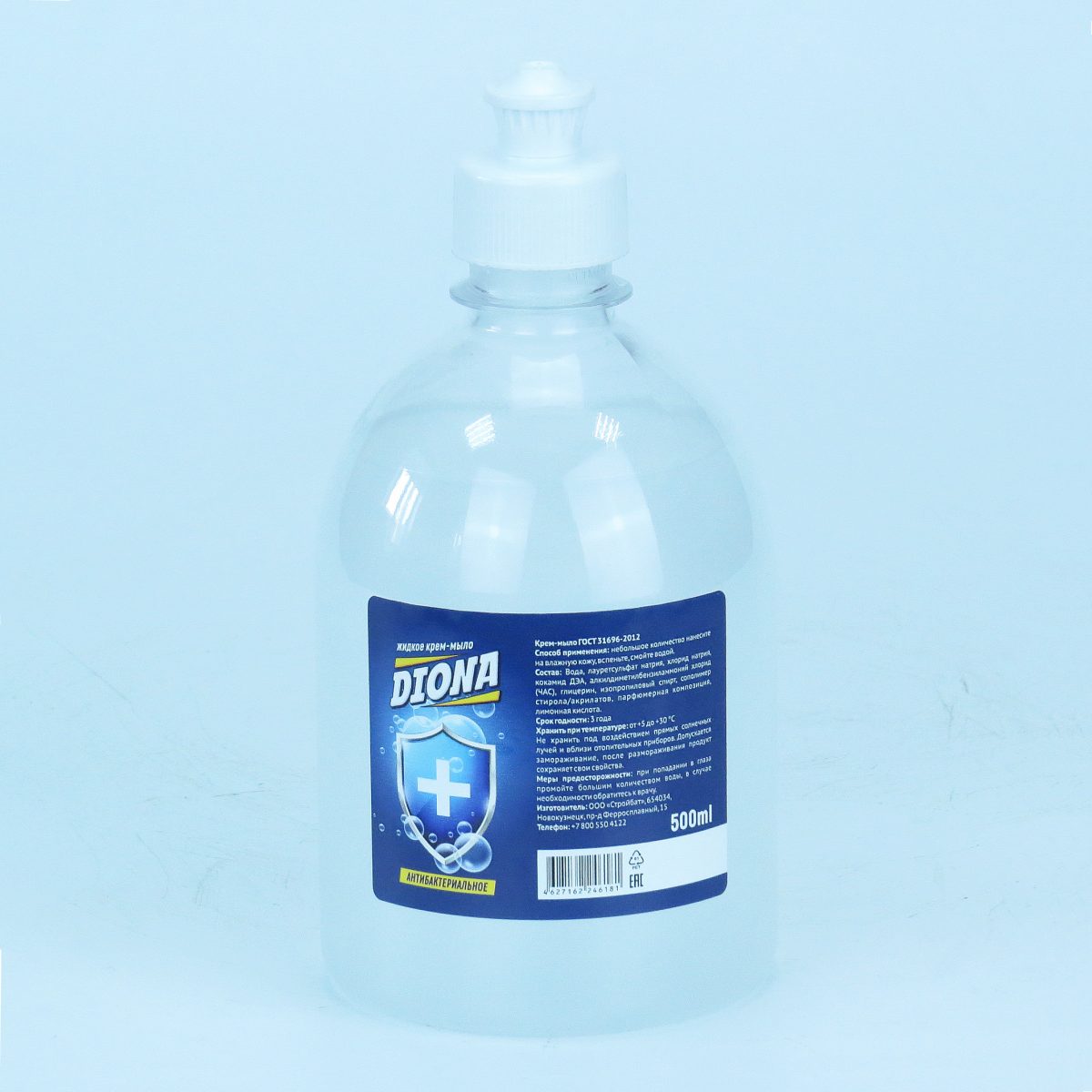 Жидкое крем-мыло Diona антибактериальное ПЭТ 500мл(пуш-пул)