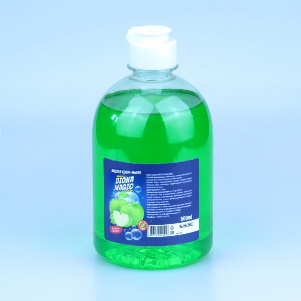 Жидкое крем-мыло Diona Magic зеленое яблоко ПЭТ 500мл(пуш-пул)