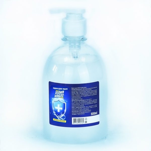 Жидкое крем-мыло DIONA MAGIC антибактериальное ПЭТ 500мл (дозатор)