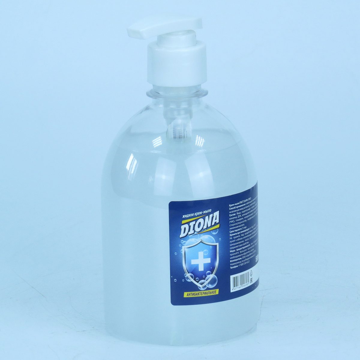 Жидкое крем-мыло Diona антибактериальное ПЭТ 500мл (дозатор)