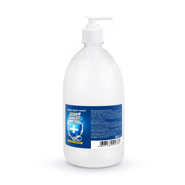 Жидкое крем-мыло DIONA MAGIC антибактериальное ПЭТ 1л (дозатор)