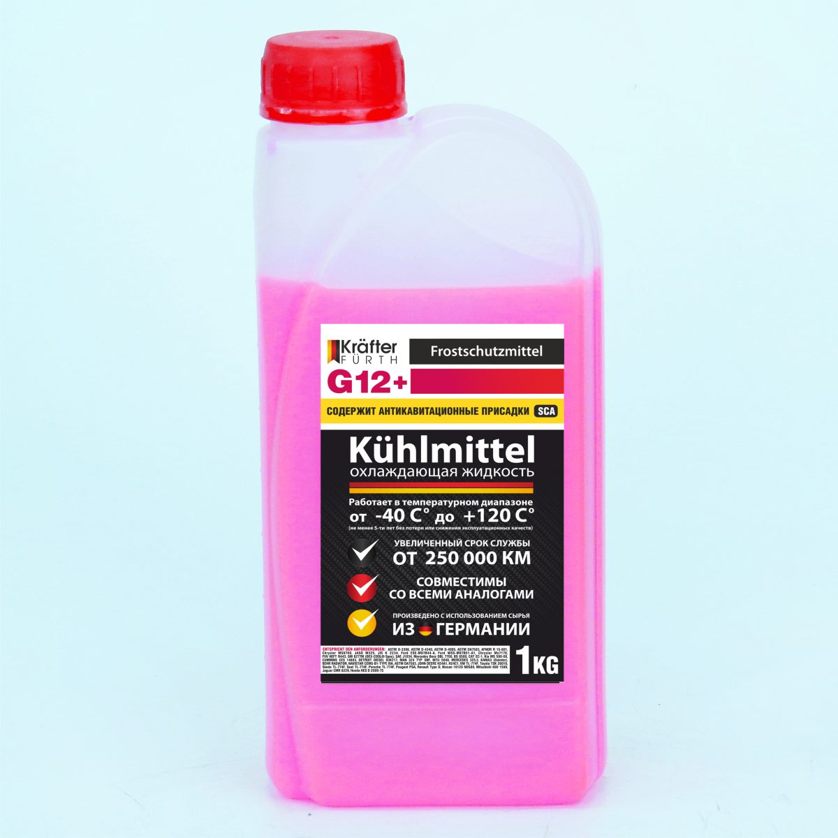 Охлаждающая жидкость KRAFTER FURTH Антифриз G12+ розовый
