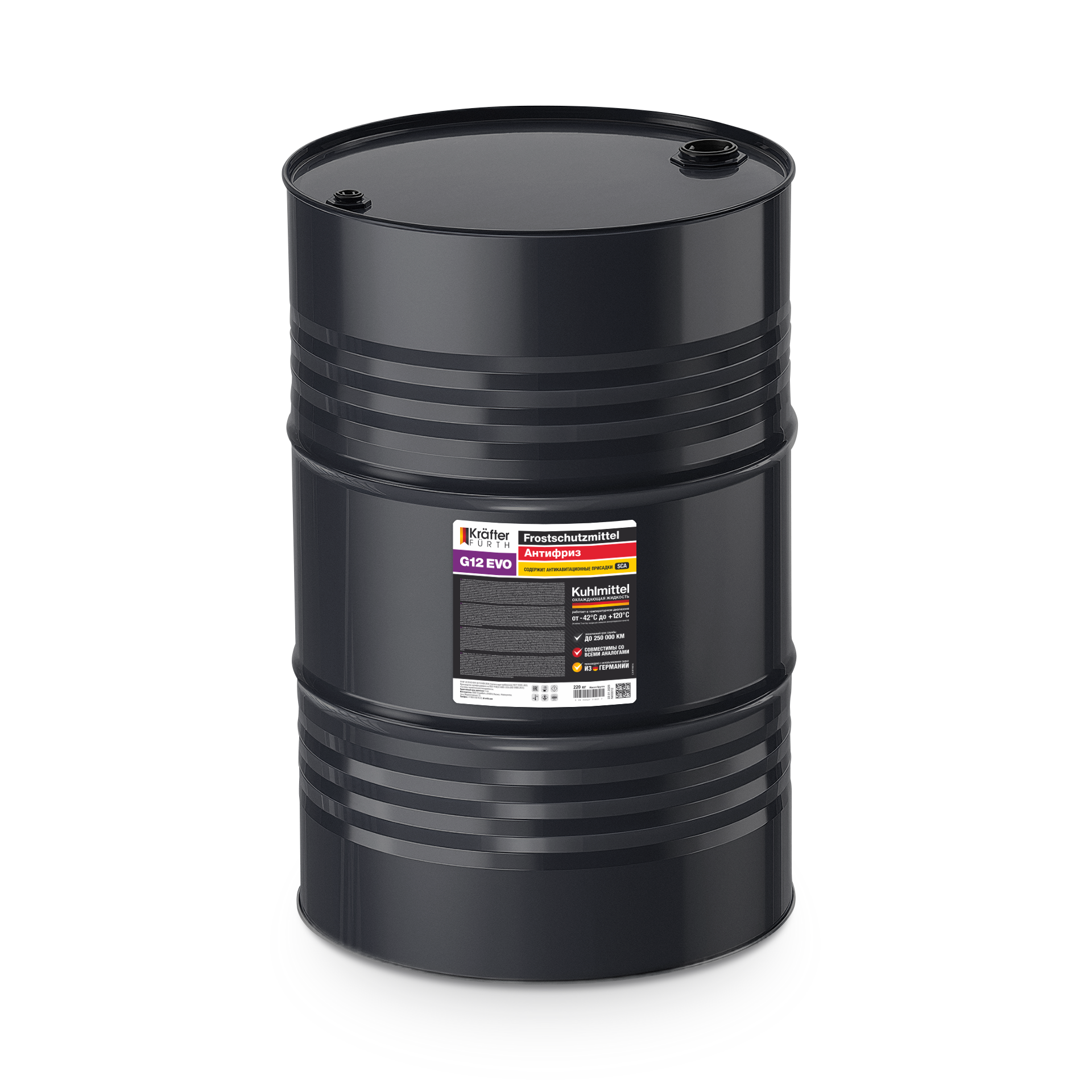 KRAFTER FURTH Антифриз G12 EVO (бочка 220 кг) KRAFTER FURTH Антифриз G12 EVO (бочка 220 кг)